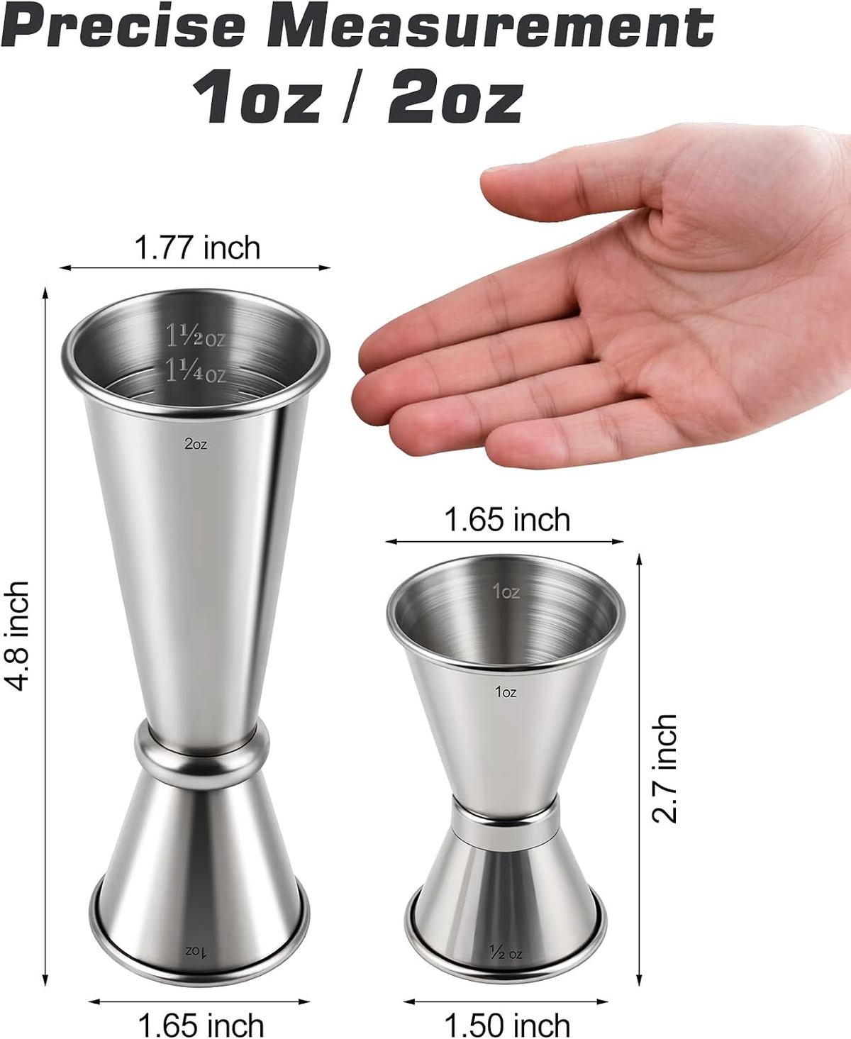 Japanese-Style Double Jigger Pair additional product photo