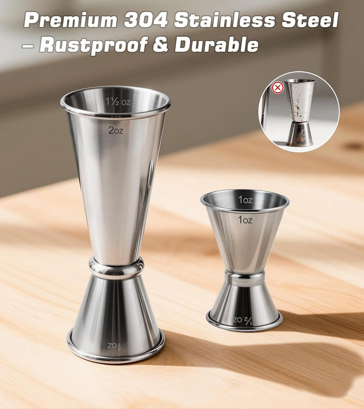 Japanese-Style Double Jigger Pair additional product photo