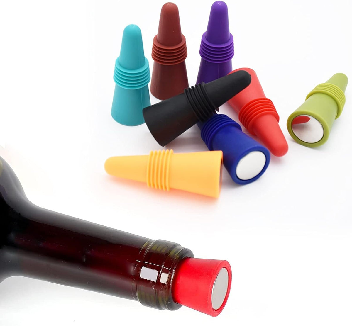 Assorted Silicone Wine Stopper Set additional product photo