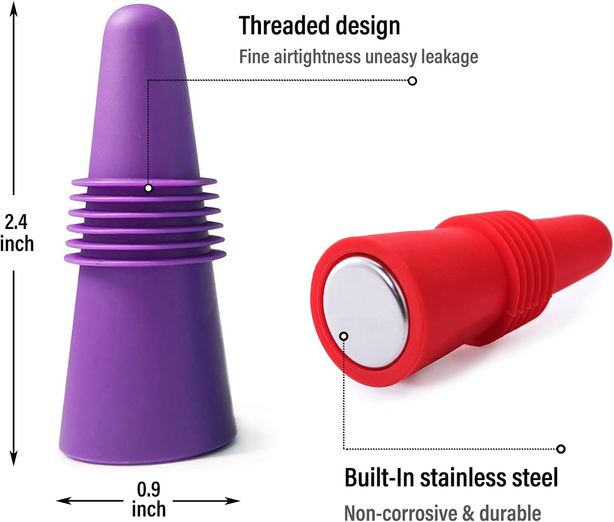 Assorted Silicone Wine Stopper Set additional product photo