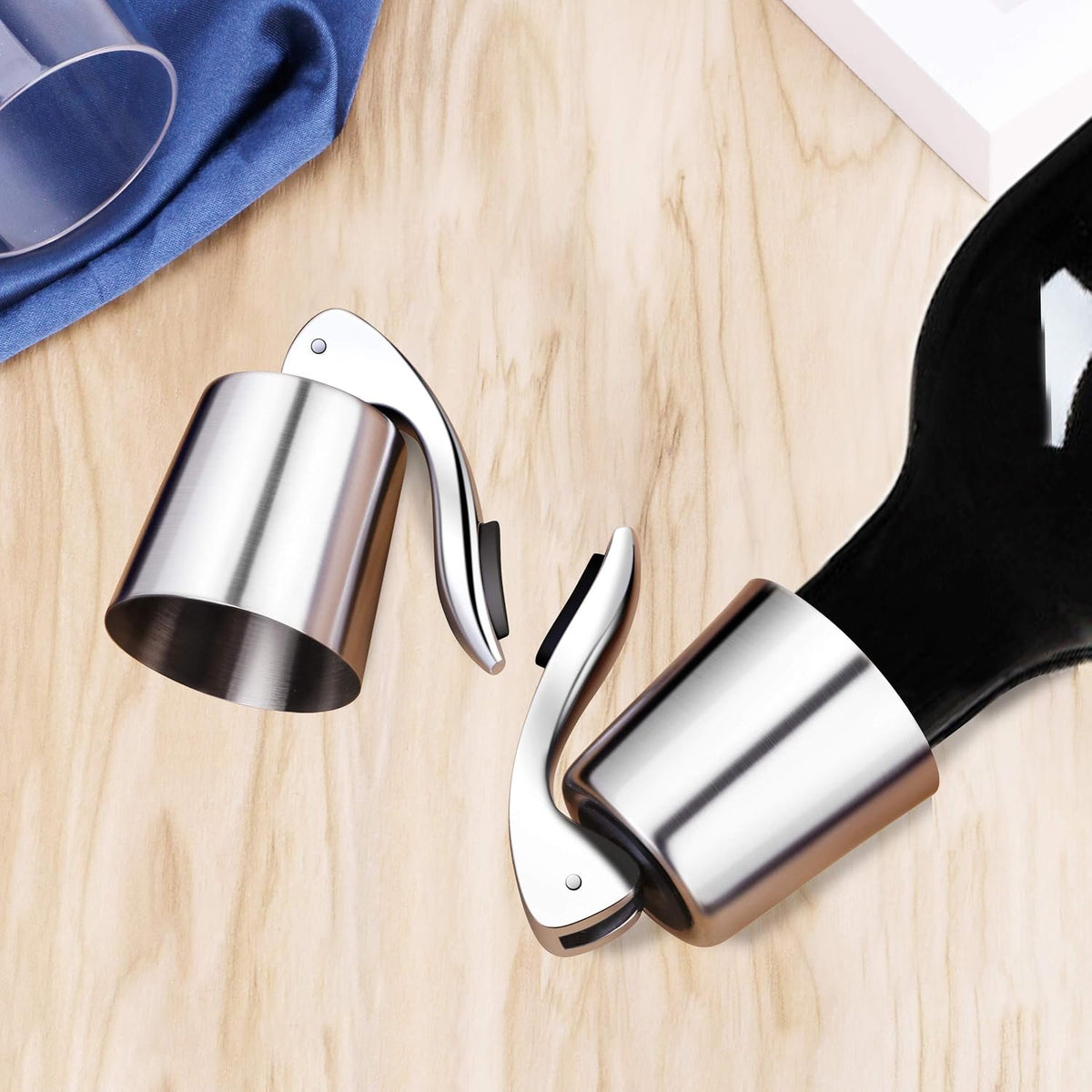 Press-to-Seal Wine Stopper Set additional product photo