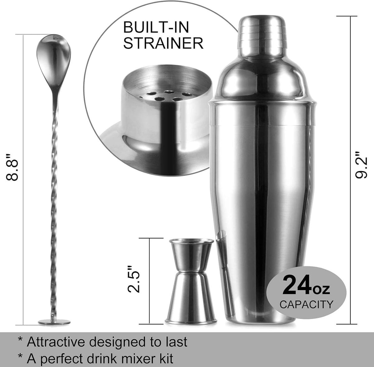 Cocktail Shaker Tool Set additional product photo