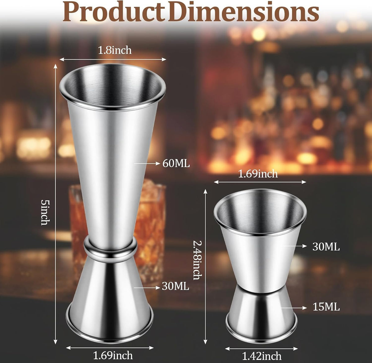 Double-Sided Measuring Jigger Pair additional product photo