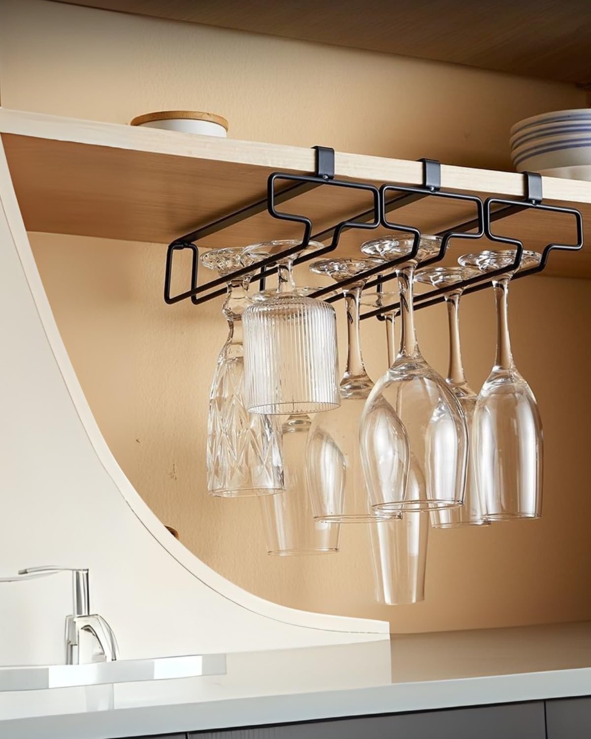 Clip-On Under-Cabinet Stemware Rack Pair additional product photo