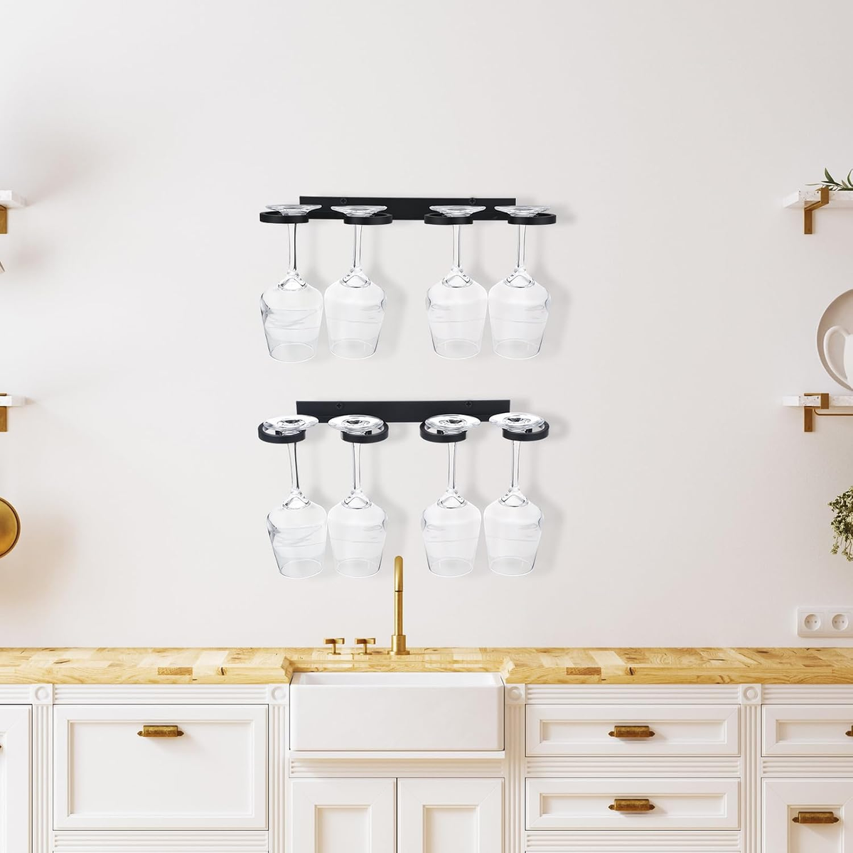 Wall-Mounted Stemware Rack Pair additional product photo