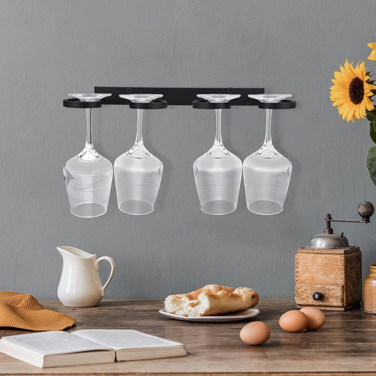 Wall-Mounted Stemware Rack Pair additional product photo