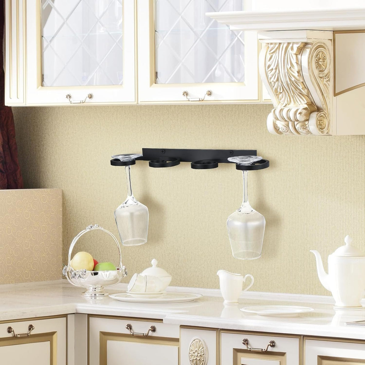 Wall-Mounted Stemware Rack Pair additional product photo