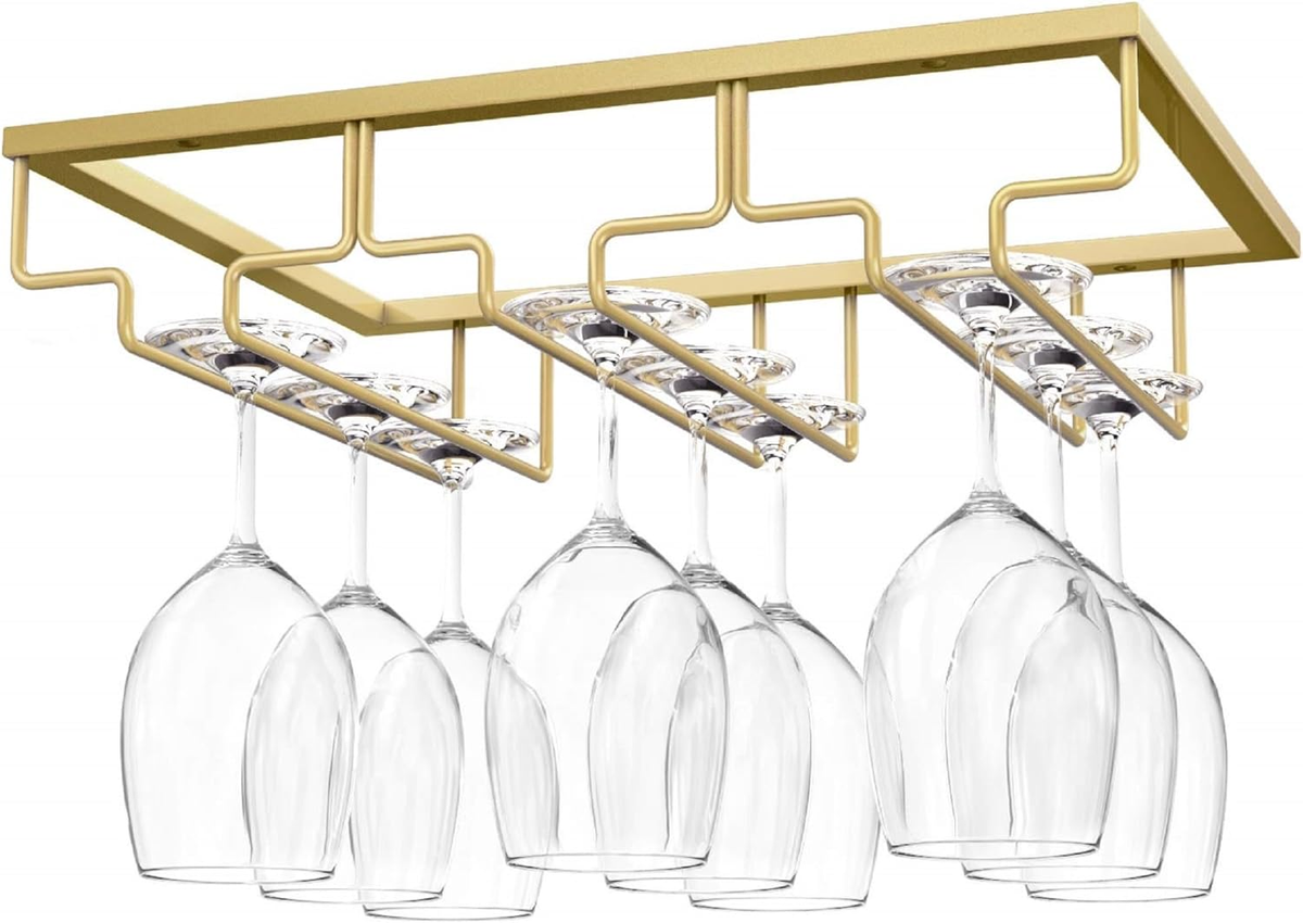 Multi-Row Under-Cabinet Stemware Rack studio product photo