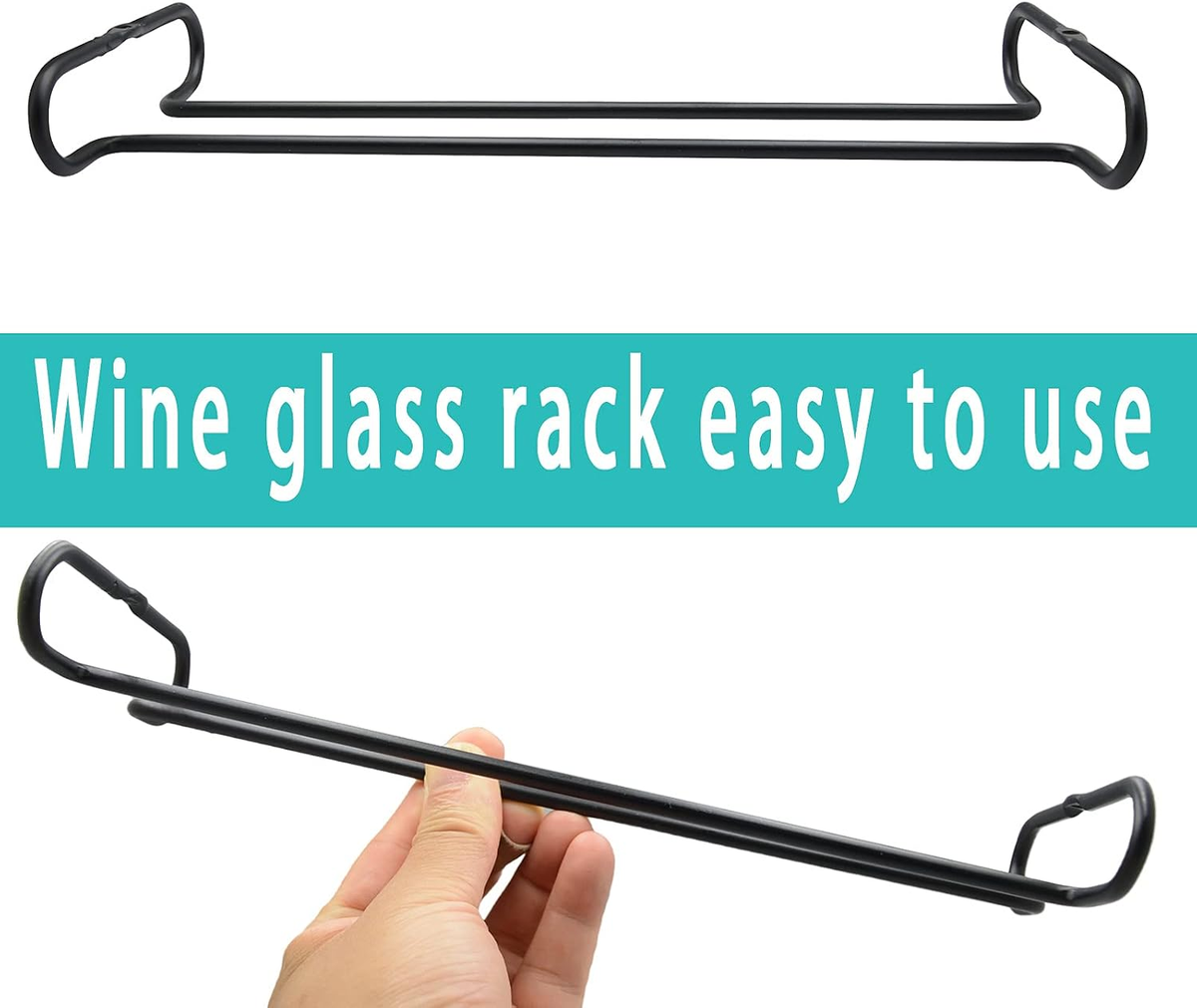 Cast Iron Under-Cabinet Stemware Rack Pair additional product photo