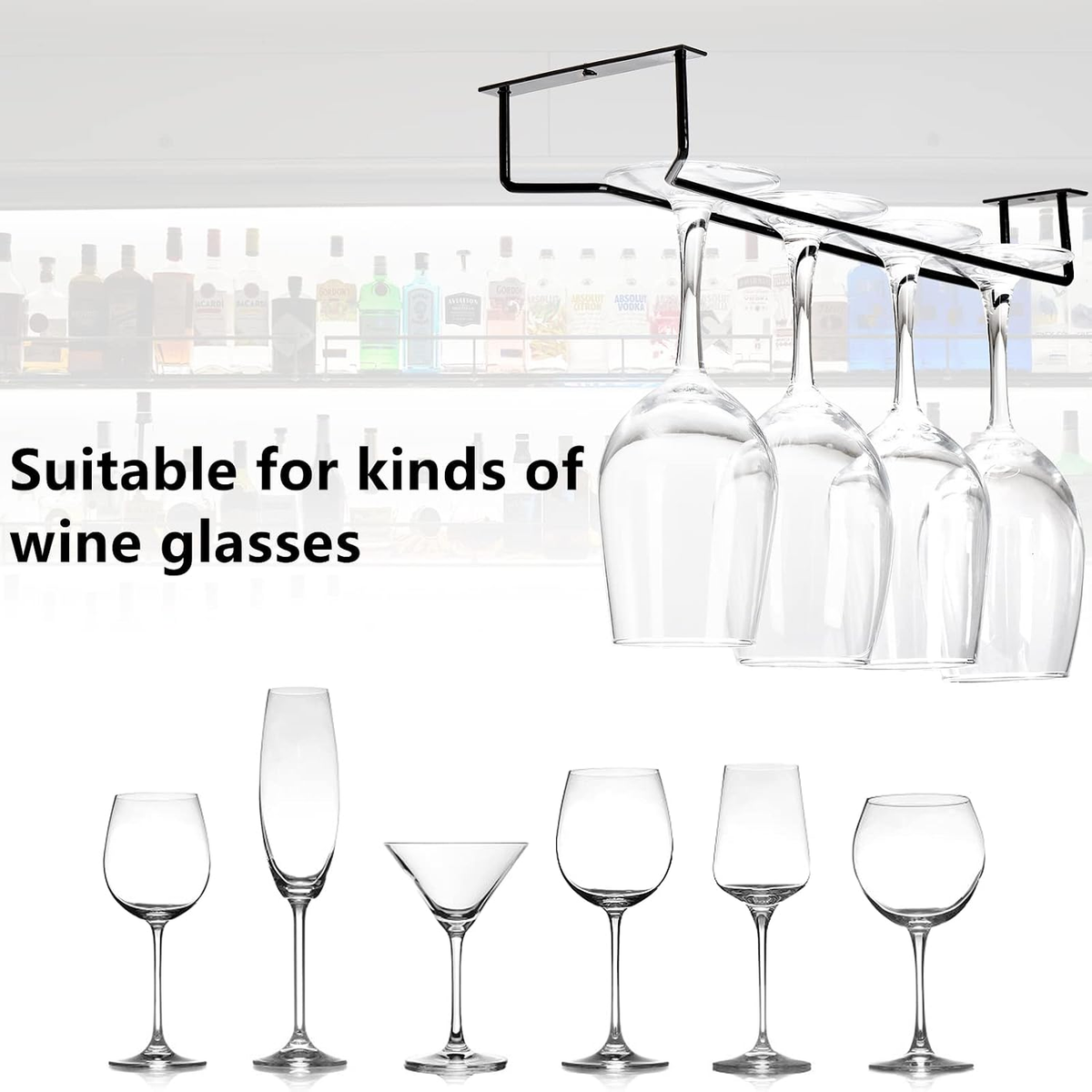 Under-Cabinet Stemware Rack Set additional product photo