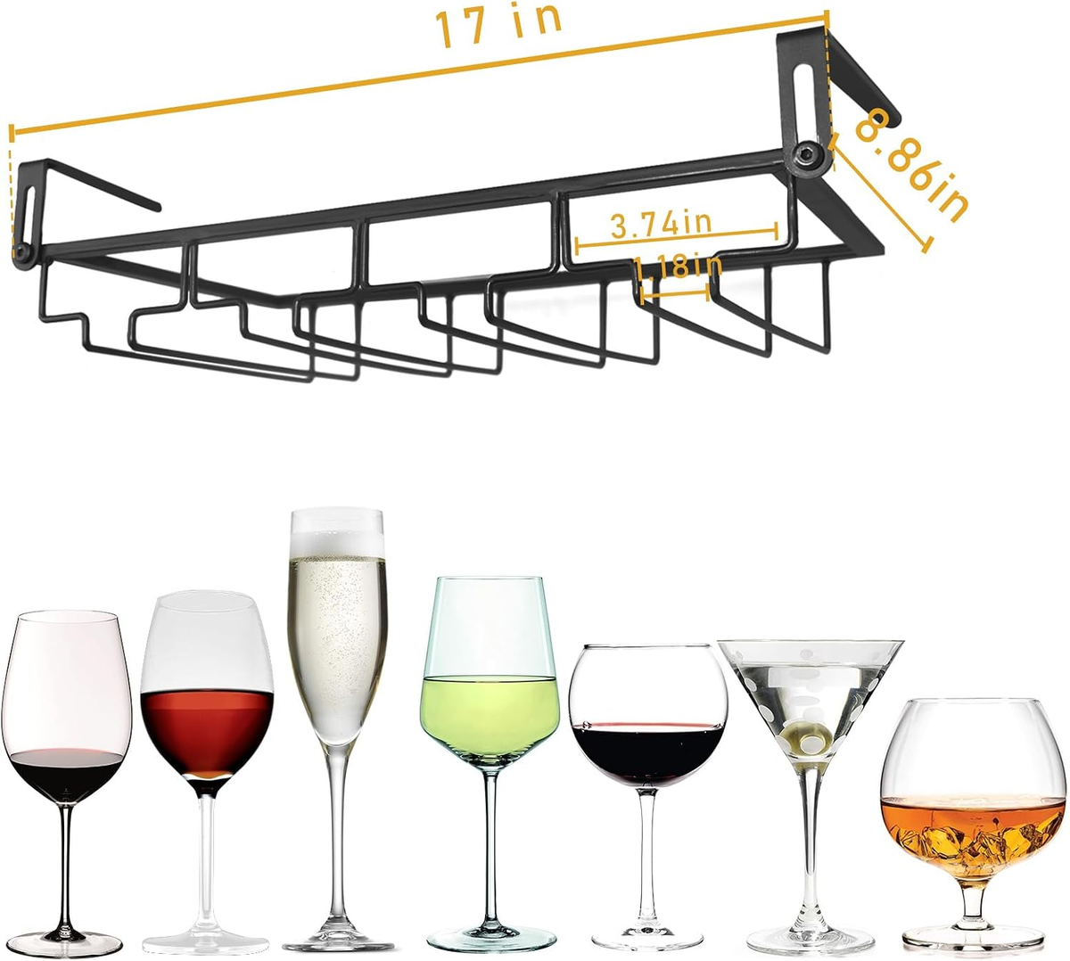 Adjustable Clip-On Stemware Holder additional product photo