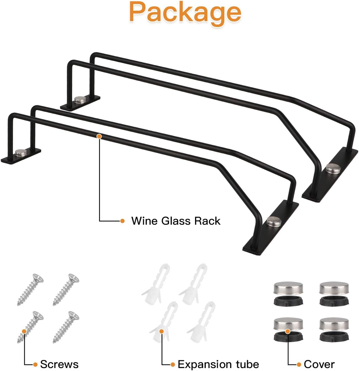 Single-Row Under-Cabinet Stemware Rack Pair additional product photo