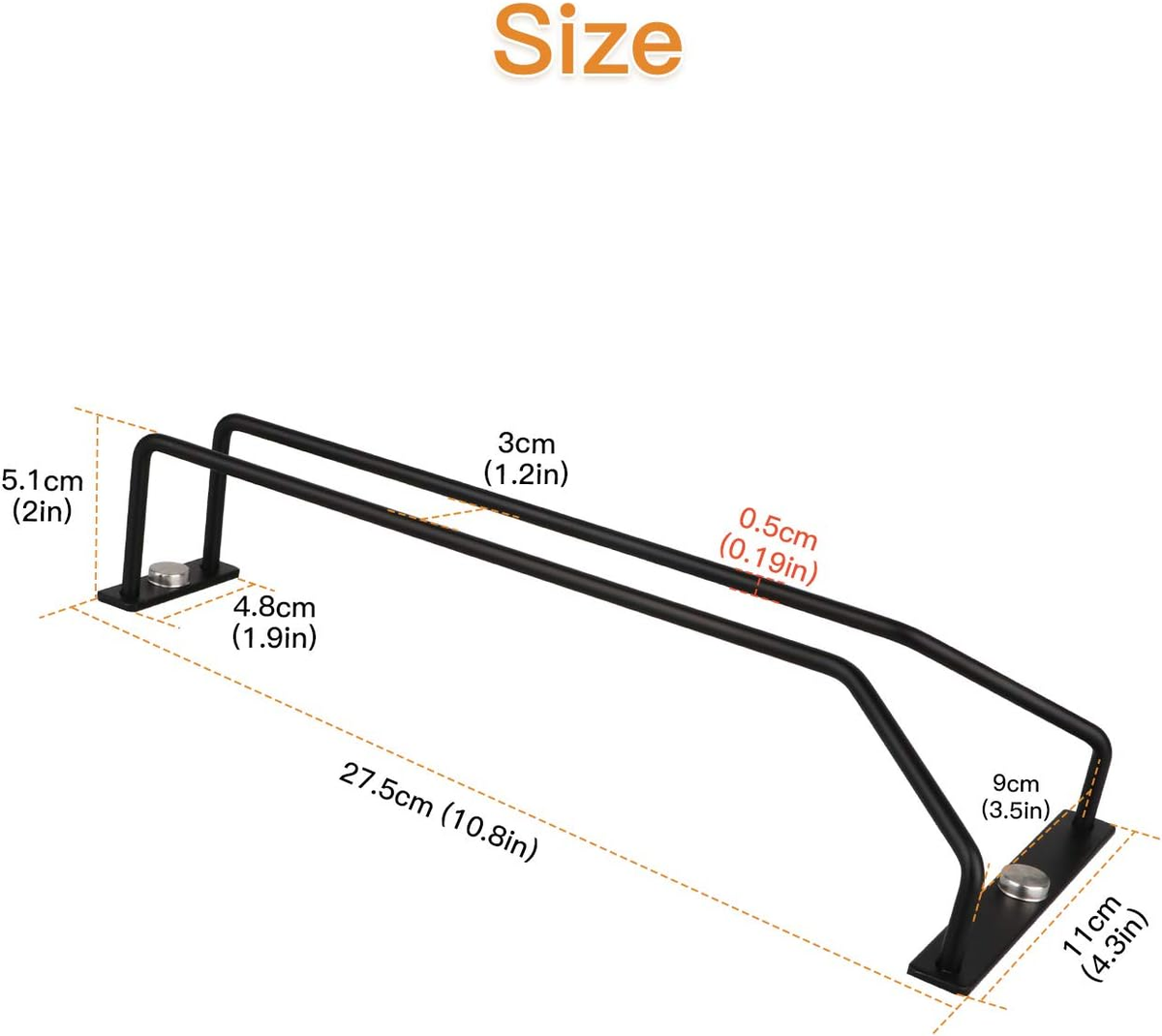 Single-Row Under-Cabinet Stemware Rack Pair additional product photo