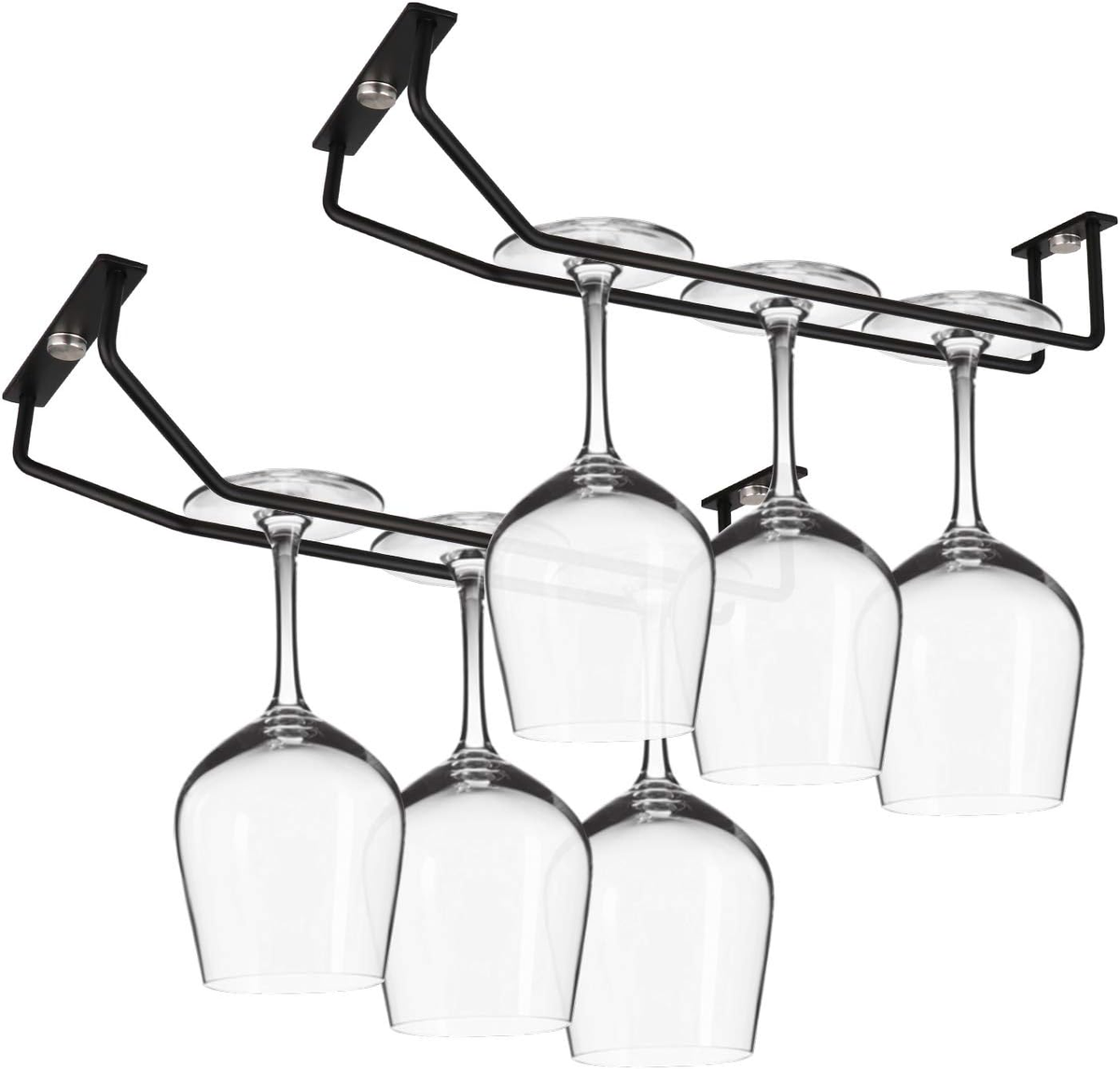 Single-Row Under-Cabinet Stemware Rack Pair studio product photo