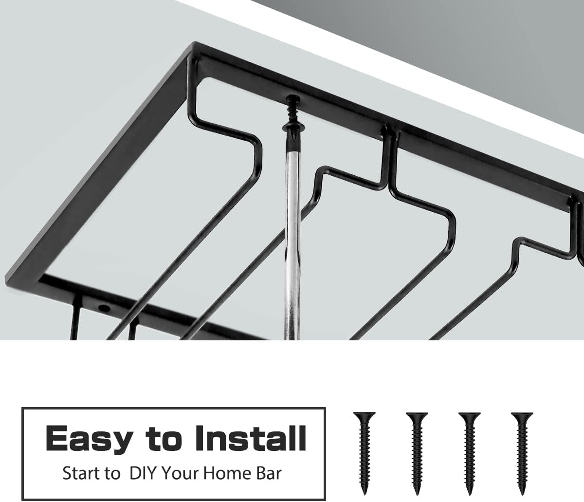 Multi-Row Under-Cabinet Stemware Rack additional product photo