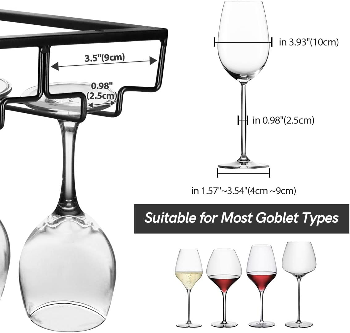 Multi-Row Under-Cabinet Stemware Rack additional product photo