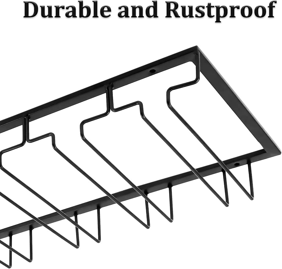 Multi-Row Under-Cabinet Stemware Rack additional product photo
