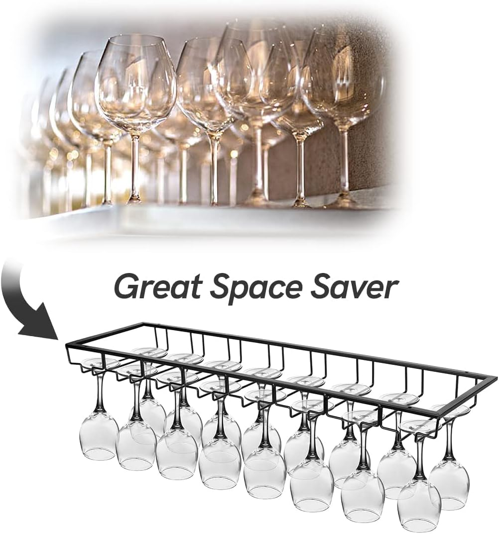 Multi-Row Under-Cabinet Stemware Rack additional product photo
