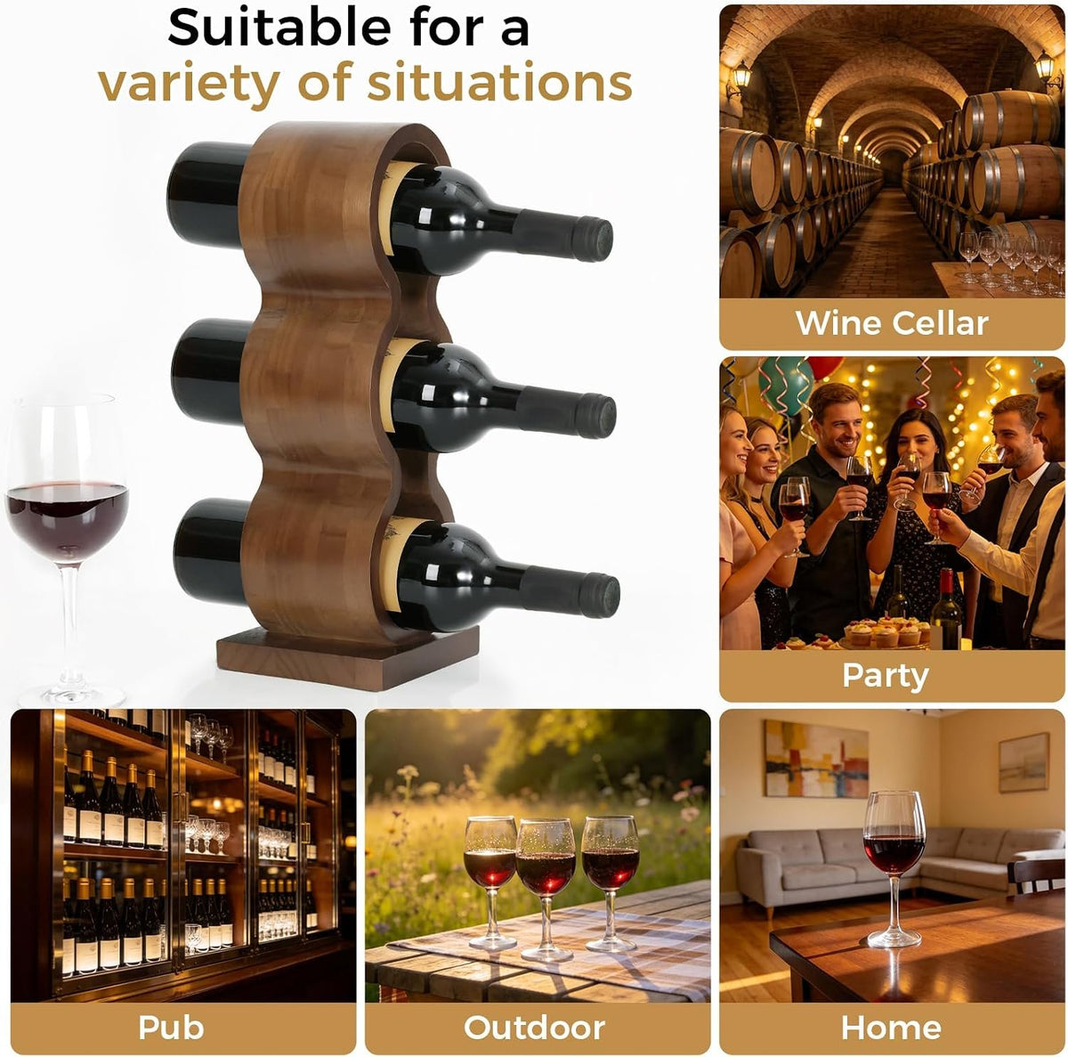 Countertop Wine Bottle Holder additional product photo