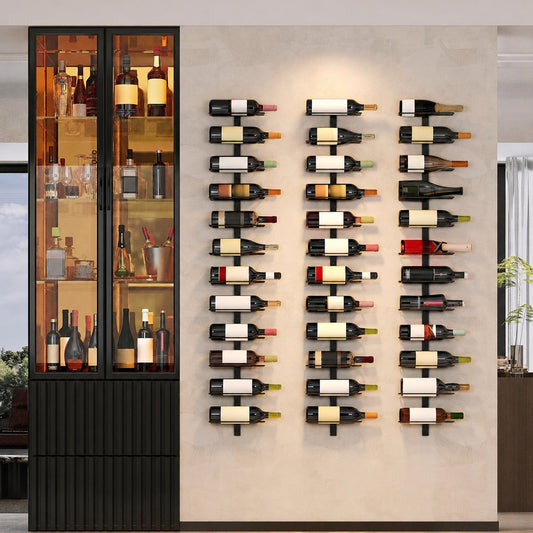 Modular Wall-Mounted Wine Bottle Rack studio product photo