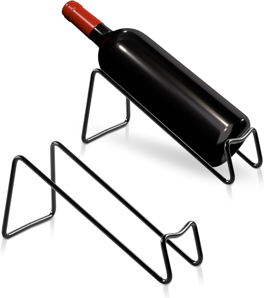 Single-Bottle Metal Wine Holder Pair studio product photo