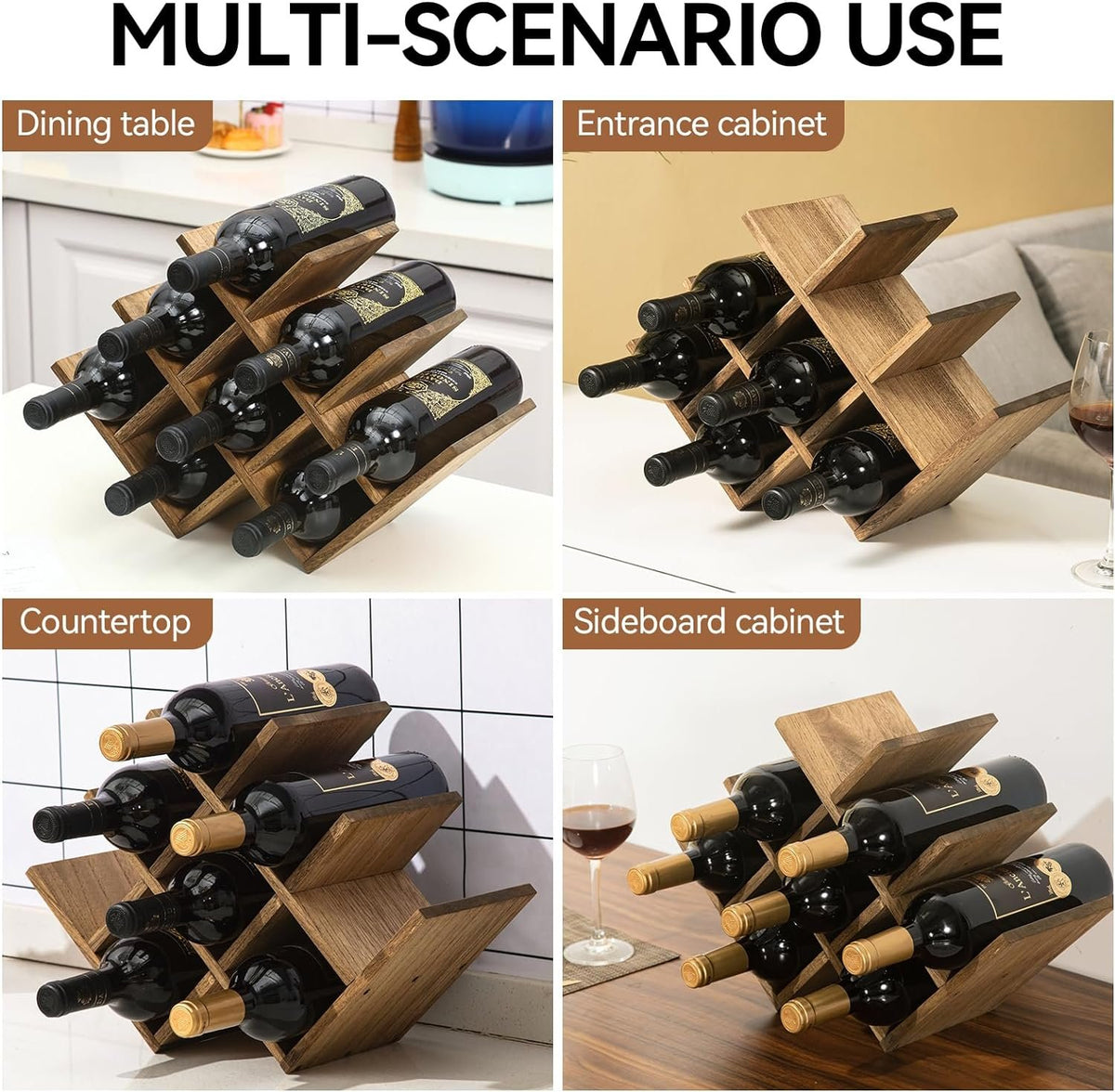 Tiered Countertop Wine Bottle Rack additional product photo