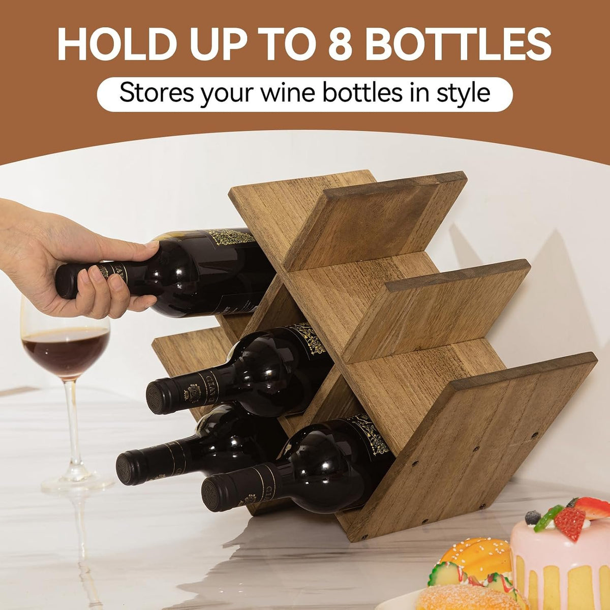 Tiered Countertop Wine Bottle Rack additional product photo