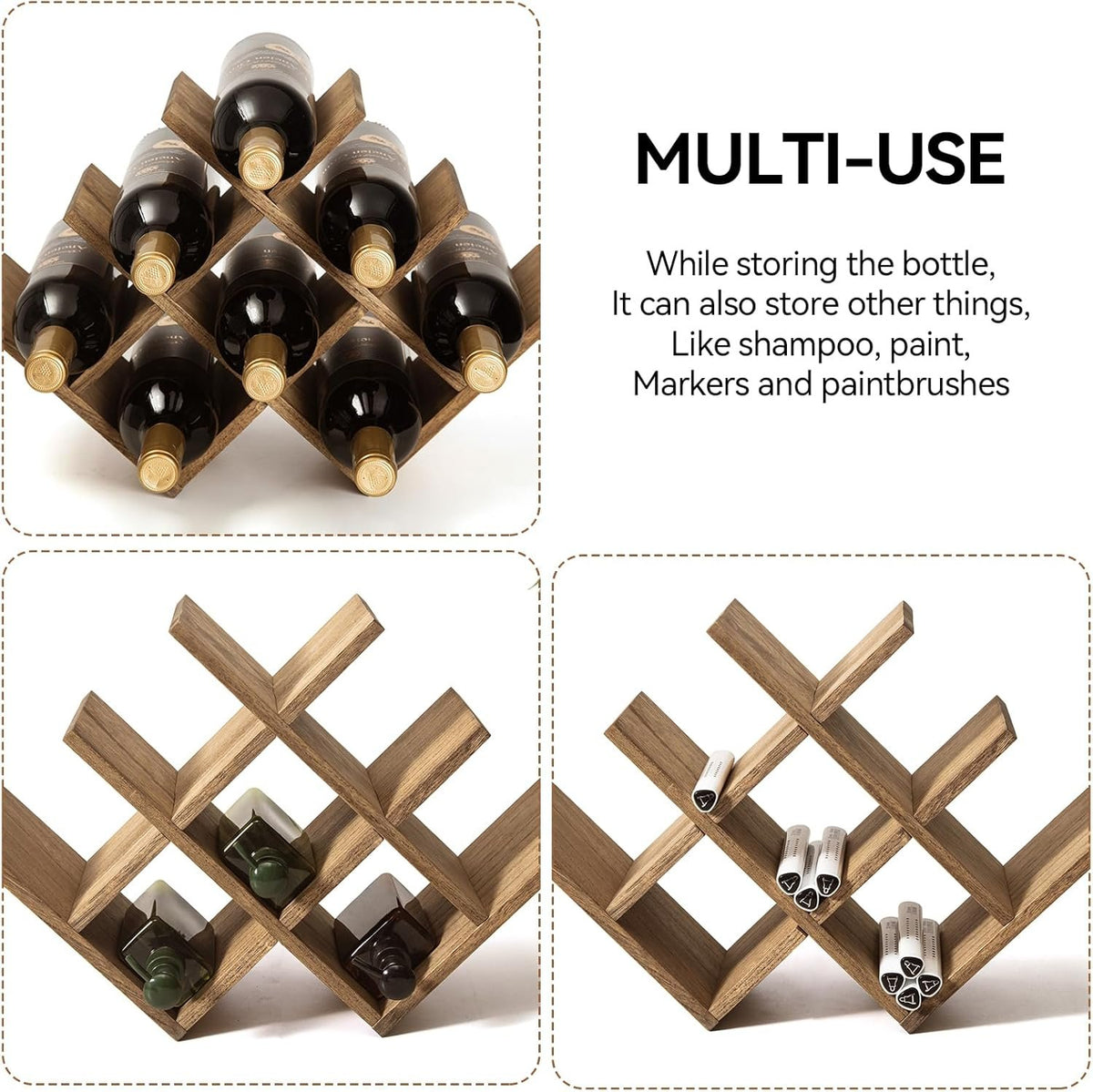 Tiered Countertop Wine Bottle Rack additional product photo