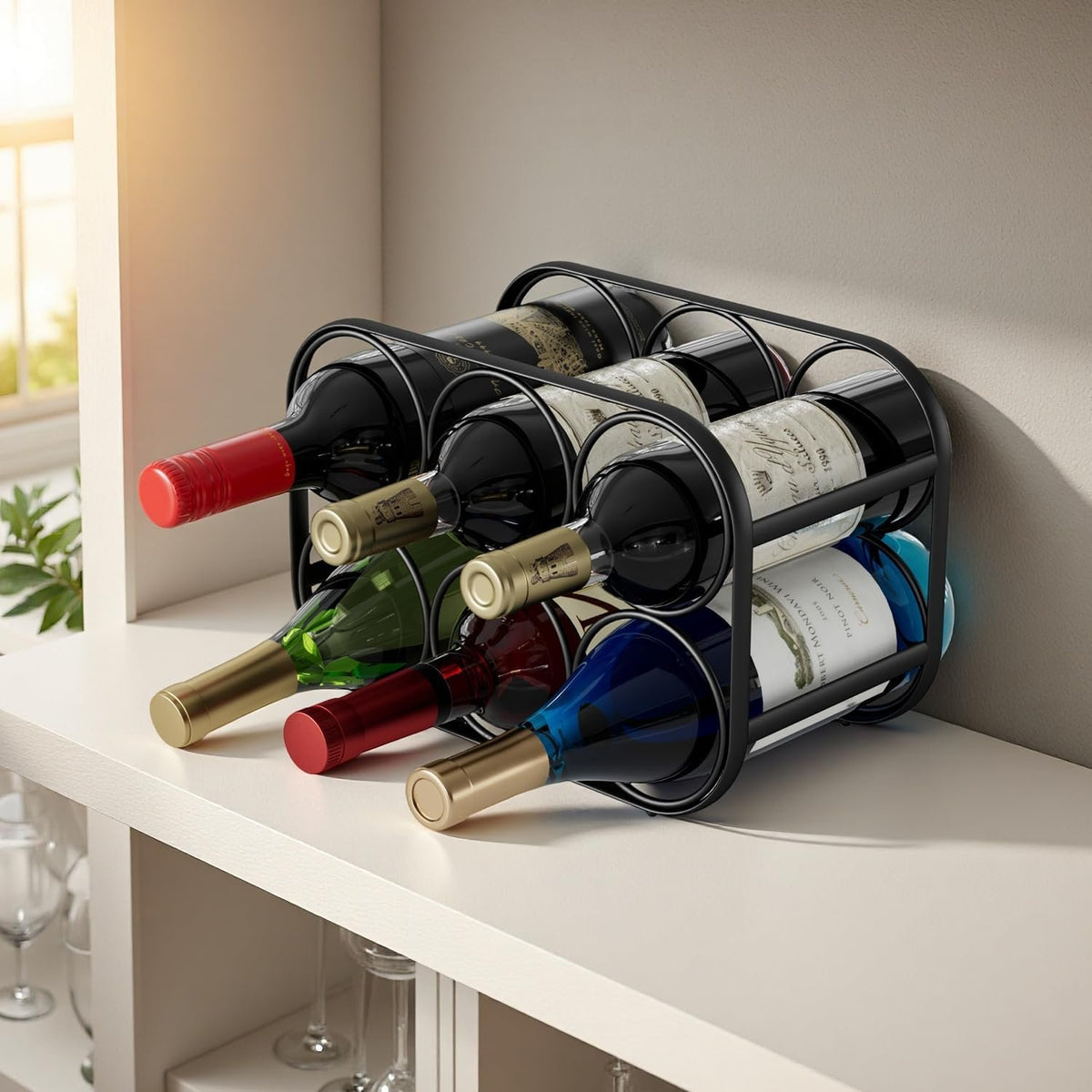 Compact Countertop Wine Bottle Rack additional product photo